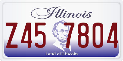 IL license plate Z457804