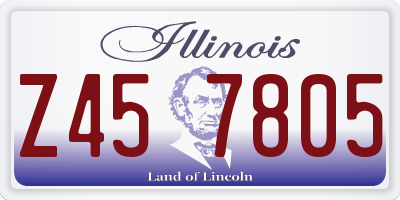 IL license plate Z457805