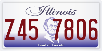 IL license plate Z457806