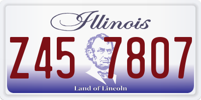 IL license plate Z457807