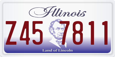 IL license plate Z457811