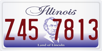 IL license plate Z457813