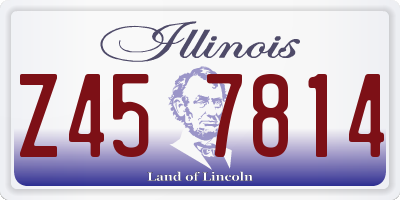 IL license plate Z457814