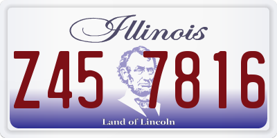IL license plate Z457816