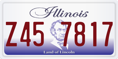 IL license plate Z457817