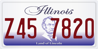 IL license plate Z457820