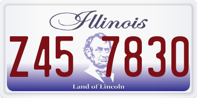 IL license plate Z457830