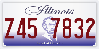 IL license plate Z457832