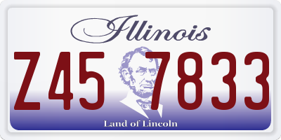 IL license plate Z457833