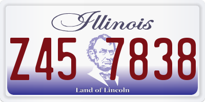 IL license plate Z457838