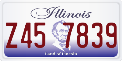 IL license plate Z457839