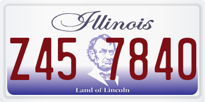 IL license plate Z457840