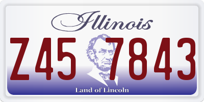 IL license plate Z457843