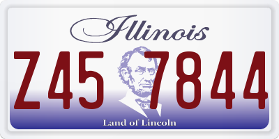 IL license plate Z457844