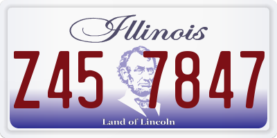 IL license plate Z457847