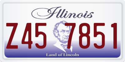 IL license plate Z457851