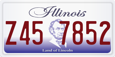 IL license plate Z457852