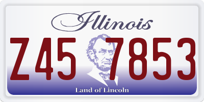 IL license plate Z457853