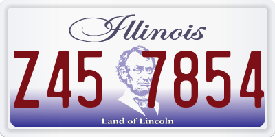 IL license plate Z457854