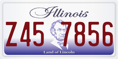 IL license plate Z457856