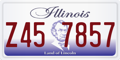 IL license plate Z457857