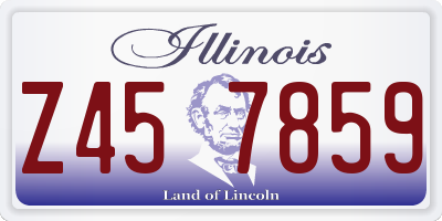 IL license plate Z457859