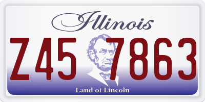 IL license plate Z457863
