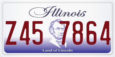 IL license plate Z457864