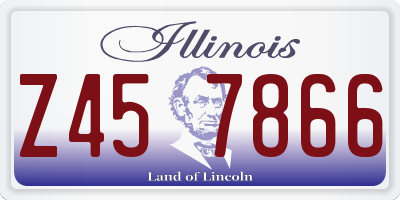 IL license plate Z457866