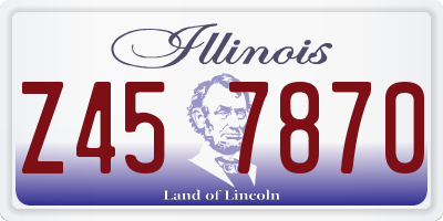 IL license plate Z457870