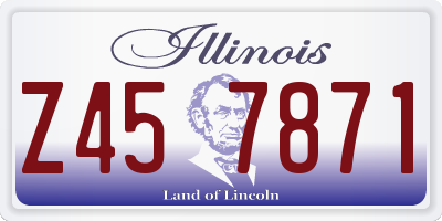 IL license plate Z457871