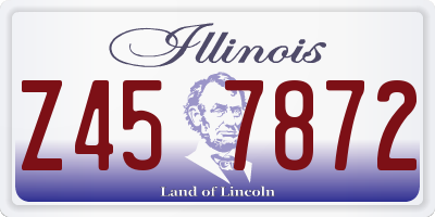 IL license plate Z457872