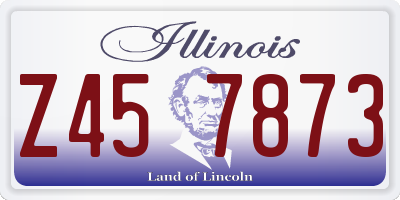 IL license plate Z457873