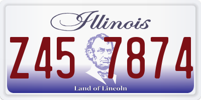 IL license plate Z457874