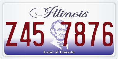IL license plate Z457876