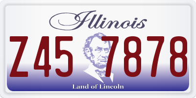IL license plate Z457878