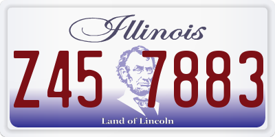 IL license plate Z457883