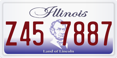 IL license plate Z457887