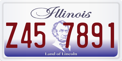 IL license plate Z457891