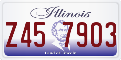 IL license plate Z457903