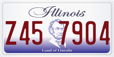 IL license plate Z457904