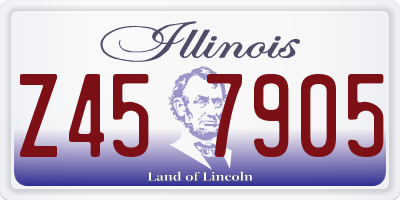 IL license plate Z457905
