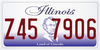 IL license plate Z457906