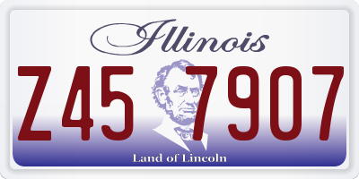 IL license plate Z457907