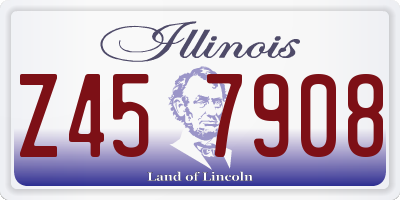 IL license plate Z457908