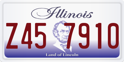 IL license plate Z457910