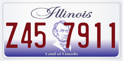 IL license plate Z457911
