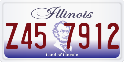 IL license plate Z457912