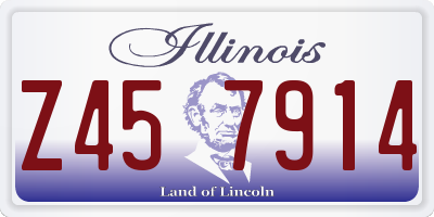 IL license plate Z457914