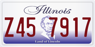 IL license plate Z457917